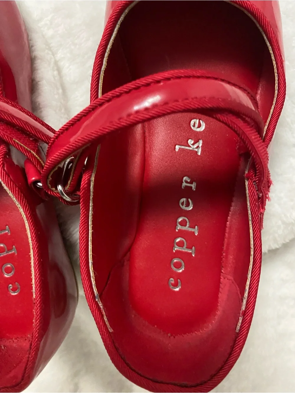 Copper Key Girls Patent Red Mary Jane Dress Shoes